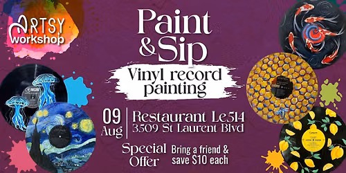 Paint & Sip | Vinyl Record Edition