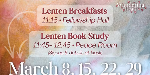 Lenten Breakfasts & Lenten Book Study