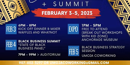 11th Annual Alaska Black Business Expo, Summit, After Party & Fashion Show