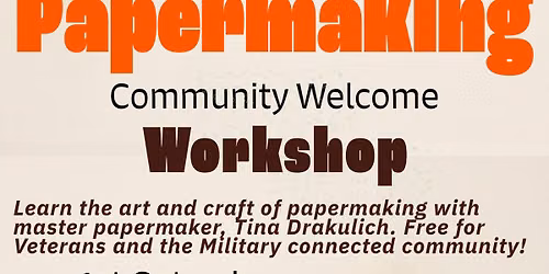 August Papermaking Workshop: Make and Take with Denim and Military Uniform Fiber!