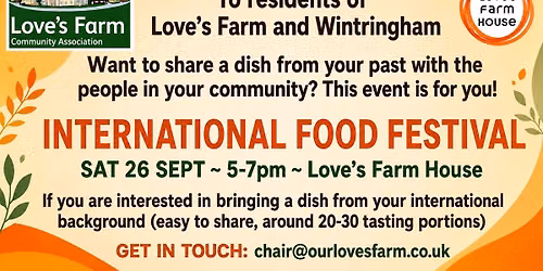 Love's Farm International Food Festival!!