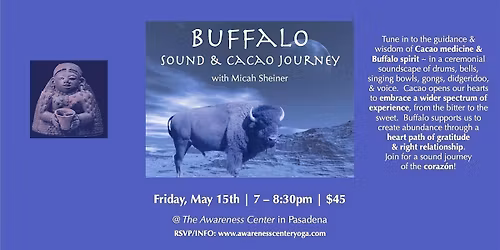 \u2728 Buffalo spirit \u2022 Sound & Cacao Journey  with Micah Sheiner \u2728