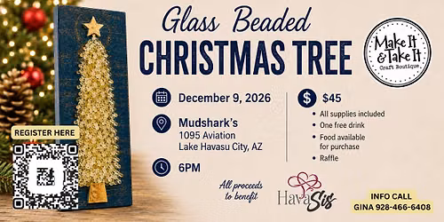 GLASS BEADED CHRISTMAS TREE 