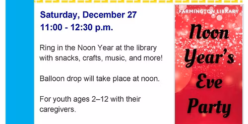 Noon Year\u2019s Eve Party \ud83c\udf89