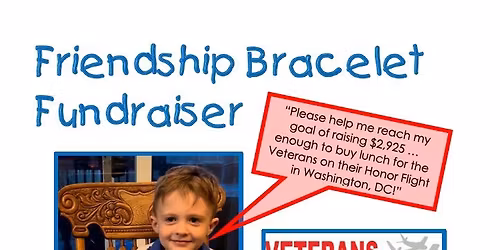 Friendship bracelet fundraiser at community woodfired Pizza night in Alexandria, Minnesota.