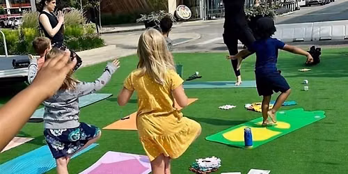 Kids in Cle Yoga & Bubbles at The Van Aken Distict