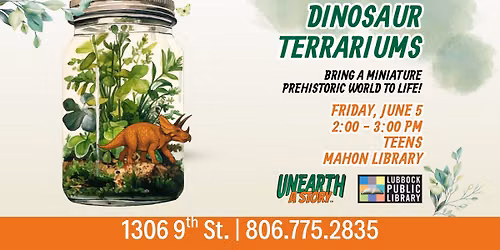 Teen Crafternoon: Dinosaur Terrariums at Mahon Library