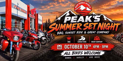 Peak's Summer Set Night | BBQ, Sunset Ride & Great Company