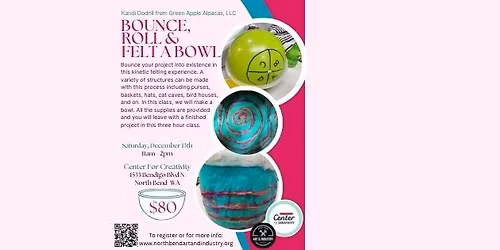 Bounce, Roll & Felt A Bowl (Wet Felting)