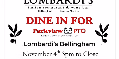 Dine in for Parkview at Lombardi's Bellingham