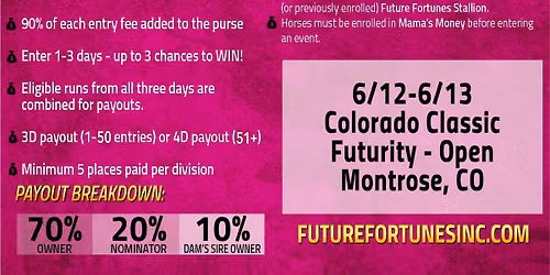 Colorado Classic Futurity-OPEN- Mama\u2019s Money