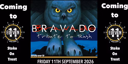 Bravado a tribute to Rush live at Eleven Stoke