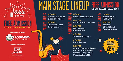 2026 Iowa City Jazz Festival | July 3\u20135