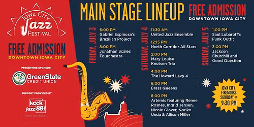 2026 Iowa City Jazz Festival | July 3\u20135