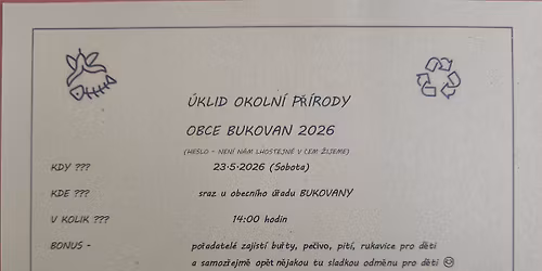 \u00daklid okoln\u00ed p\u0159\u00edrody obce Bukovany 2026