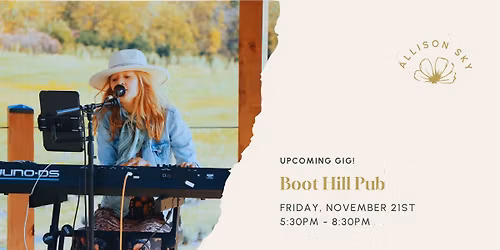 Allison Sky at Boot Hill Pub