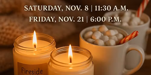 "Let's Pour" Signature Series Cozy Candle & Cocoa Pouring