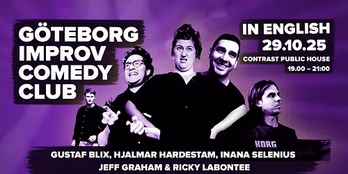 ENGLISH! G\u00f6teborg Improv Comedy Club @ Contrast Public House 29.10.25