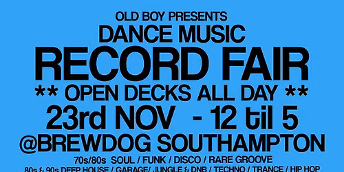 Dance music record fair - Southampton