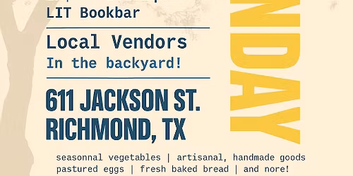 This Sunday - Farmstand & Market in the Backyard!