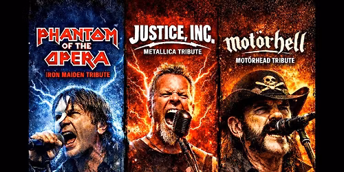 Justice, Inc. (METALLICA) + Phantom Of The Opera (IRON MAIDEN) + Motorhell (MOTORHEAD) @ SLAUGHTER!