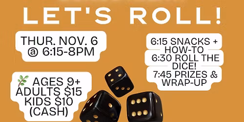 \ud83c\udfb2 The Yoga Plant Bunco Night! Open to all! 