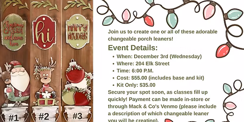 Christmas Porch Leaner