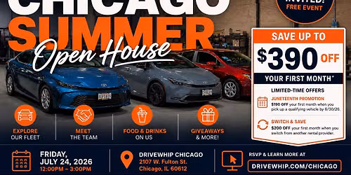 DriveWhip Chicago Summer Open House