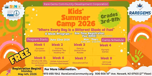 Rare Gems Free Summer Kids Camp