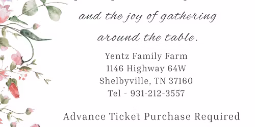 Taste of Spring Farm to Table Dinner