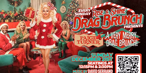A Very Merry Drag Brunch w Paige Turner RISE BAR Sun Dec 21st