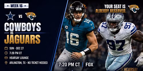 JAGUARS VS COWBOYS WATCH PARTY