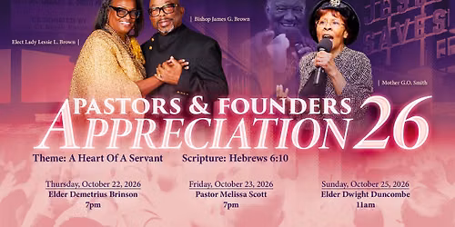 Pastor's & Founder's Appreciation 2026