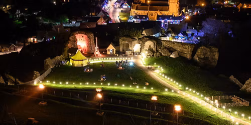 Winter lights at Corfe Castle 