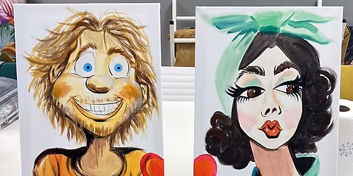 'Couples Caricatures' Sip & Paint Date Night