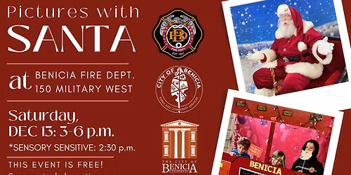 Pictures with Santa at Benicia Fire Dept.