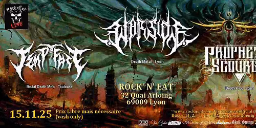 Warside + Tempt Fate + Prophetic Scourge - Rock N Eat 15\/11\/25