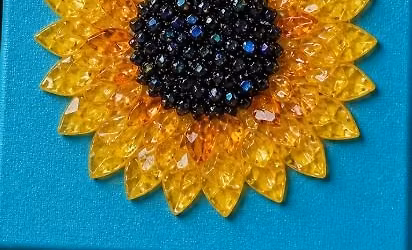  Crushed Glass Sunflower Canvas