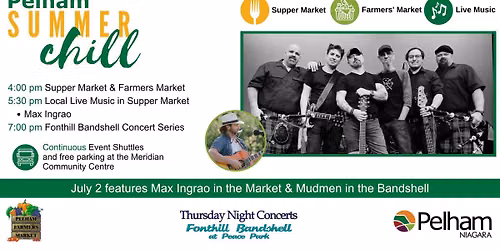 Pelham Summer Chill with Max Ingrao in the Market & Mudmen in the Bandshell 