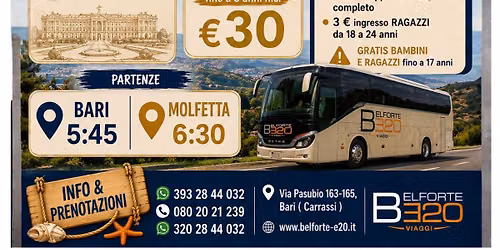 Visita alla Reggia di Caserta 11 OTTOBRE 2026 By BE20