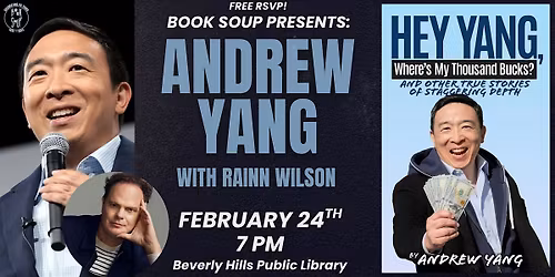 Andrew Yang & Rainn Wilson chat Hey Yang, Where's My Thousand Bucks?
