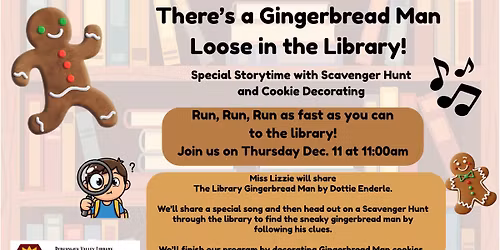 There's a Gingerbread Man Loose in the Library