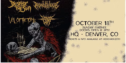 Despise The Sun + The Rising Plague with Veil of The Tomb + Canvas of Time