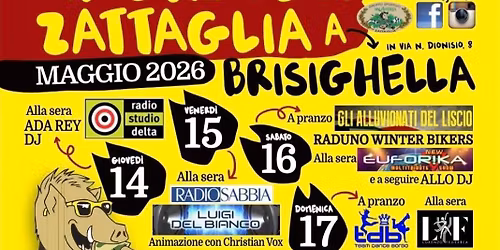 FESTA DEL CINGHIALE DI ZATTAGLIA A BRISIGHELLA 2026