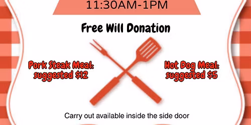 Pork Steak Dinner and Bake Auction