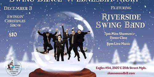 Riverside Swing Band Holiday Show at Swing Dance Wednesday 12\/3