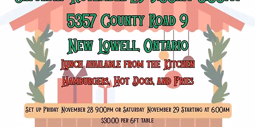 New Lowell Legion Christmas Craft market