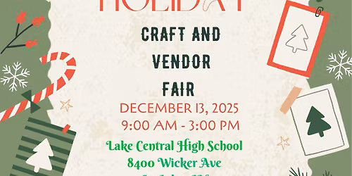 Lake Central Band Boosters Holiday Craft and Vendor Fair
