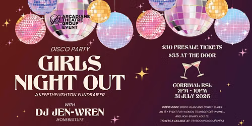 Girls Night Out | Arcadians Theatre Group Fundraiser
