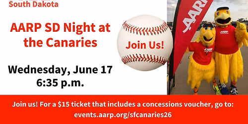 AARP SD Night with the Sioux Falls Canaries
